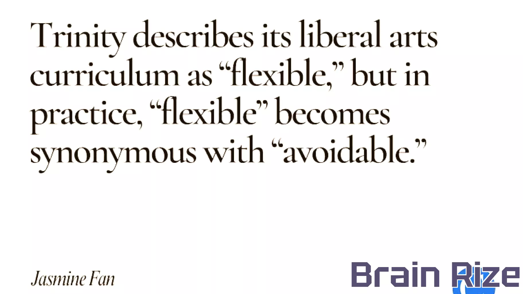 At Duke, we are not getting a liberal arts education