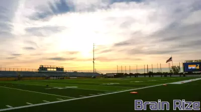 Executive Education football debuts new stadium atop parking deck vs. Palumbo Academy